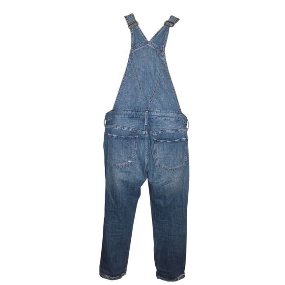 Abercrombie & Fitch Ripped Denim Jean Overalls Size XS - Picture 3 of 13